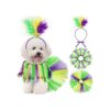 Piece Mardi Gras Girl Dog Costume Including Fancy Collar and Tutu