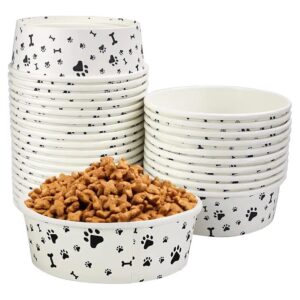 Piece Pack of Paper Pet Bowls for Small Medium Dogs, Cats, and Other Pets