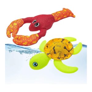 Piece Summer Squeaky Aqua Toy Collection Turtle & Lobster Floating Pool Toys