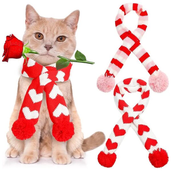 Piece Valentine's Day Scarf Set for Dogs - Classic Holiday Styles and Sizes