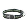 Pine Green Adjustable Dog Collar with Durable Polyester Webbing and Buckle