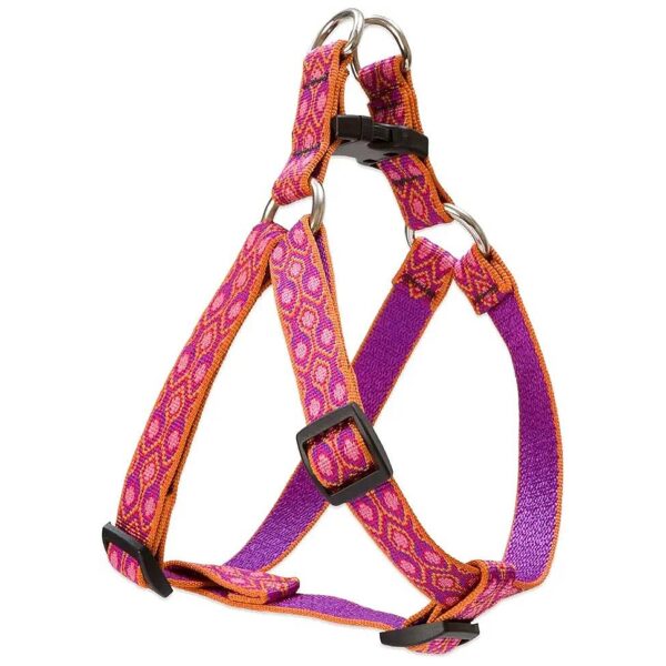 Pink Alpen Glow Step In Harness for Small Dogs with Adjustable Girth