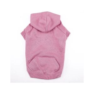 Pink Basic Dog Hoodie XXL with Kangaroo Pocket