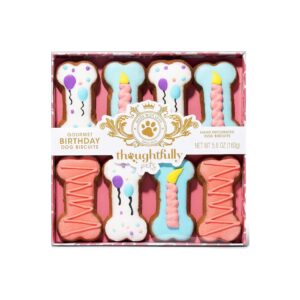 Pink Bone-Shaped Crunchy Dog Treats for Birthdays and Special Occasions