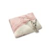 Pink Calming Dog Bed with Hood and Removable Washable Cover for Large Canines