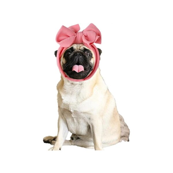 Pink Christmas Headband Costume for Dogs Cats and Small Animals