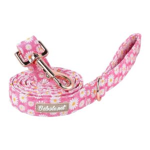 Pink Daisy Flower Dog Leashes for Small Medium Large Dogs with Adjustable Length