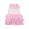 Pink Dog Dress for Small and Medium Dogs with Tulle and Polyester Fabric