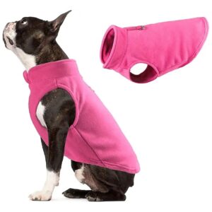 Pink Dog Fleece Sweater Vest for Small Dogs Warm Comfortable Wear Size L