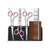 Pink Dog Grooming Scissors Set with Blades Sharpener and Comfortable Rubber Grip Handle