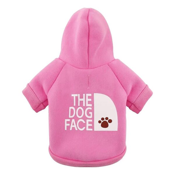 Pink Dog Pet Clothes Small Size Hoodie Perfect for Winter and Spring Wear