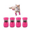 Pink Dog Shoes with Non-Slip Rubber Soles for Small Breeds like Teddy and Corgi