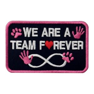 Pink Embroidered Hook Backing Patch for Secure Attachment