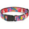 Pink Fish Collar for Medium to Large Dogs Multicolor Nylon Material