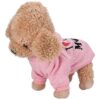 Pink Hoodie Dog T-Shirt for Small Breeds Winter Fashion Puppy Costume