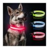 Pink LED Dog Collar for Small Dogs with Reflective Edging and USB Rechargeable