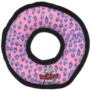 Pink Leopard Dog Toy Rated 9 on TuffScale Soft Machine Washable