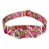 Pink Paisley Martingale Dog Collar with Adjustable Design for Large Dogs