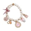 Pink Pearl Princess Bow Necklace for Dogs and Cats Pearl Collar