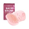 Pink Pet Bath Brush for Cats and Dogs with Soft TPR Bristles and Easy Grip Handle