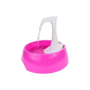 Pink Pet Water Fountain for Cats and Dogs with Ergonomic Design and Replaceable Filters