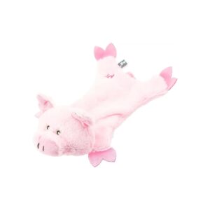 Pink Plush Pig Dog Toy with Crinkle Noise and Squeaker for Dogs of All Ages