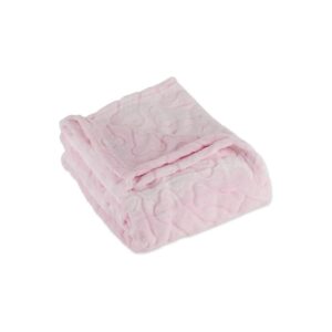 Pink Polyester Microfiber Blanket with Bone Print Design