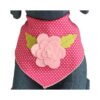 Pink Rose Easter Dog Bandanas for Medium to Large Dogs, 100% Cotton Fabric