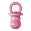 Pink Rubber Dog Toy with Pacifier Design for Teething Puppies