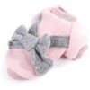 Pink Small Dog Coat with Warm and Soft Flannel Material