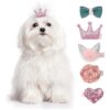 Pink Small Dog Hair Clips Cat Dog Hair Bows Adorable Hair Accessories