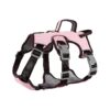 Pink Soft Padded Nylon Dog Harness with Lift Handle and Leash Clip for Small Medium Dogs