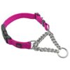 Pink Stainless Steel Martingale Collar for Dogs of All Breeds