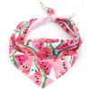 Pink Watermelon Patterned Summer Dog Bandana for Medium Dogs with 40cm Neck Size