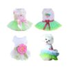 Pink and Blue Female Yorkie Puppy Dog Dresses for Cute Puppy Outfits XS