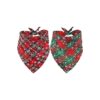 Plaid Christmas Dog Bandana with Adjustable Size for Small Medium Large Dogs Cats