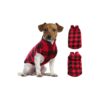 Plaid Dog Fleece Vest with High-Quality Polyester for Small and Medium Breed Dogs