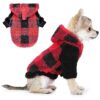 Plaid Dog Sweater for Extra Small Dogs Cat Puppy Chihuahua Dog Christmas Outfit