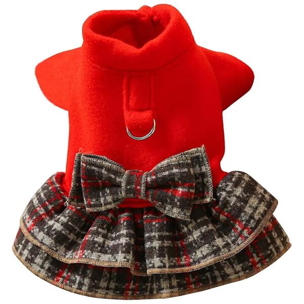 Plaid Patchwork Dress for Yorkies and Toy Poodles