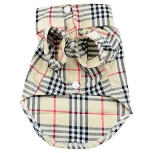 Plaid Pet Dog Clothes Shirt Size Large for Christmas