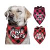 Plaid Pet Scarves for Valentine's Day - Reversible Soft Cotton Bandanas for Dogs and Cats