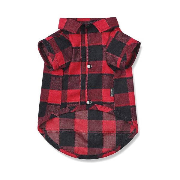 Plaid Puppy Shirt for Small to Large Dogs and Cats with Chest Measurement