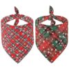 Plaid Snowflake Pet Accessories for Dogs Cats Christmas Costume