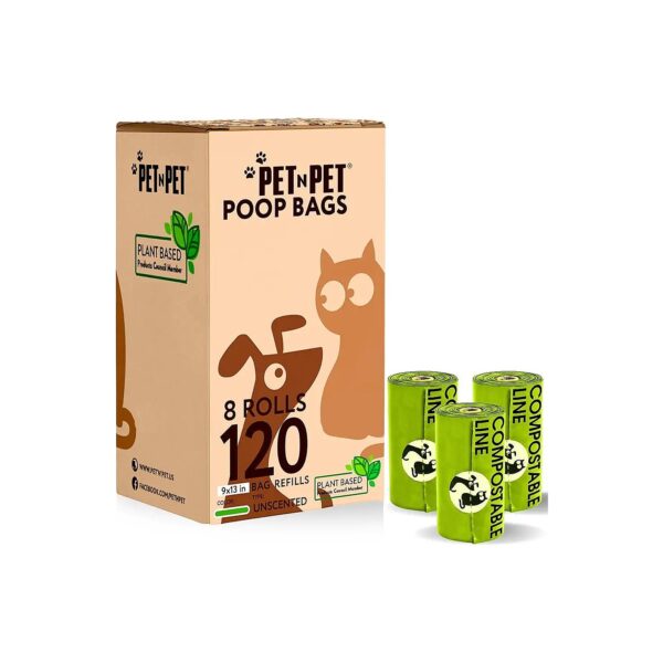 Plant Based Dog Poop Bags for 100% Leak-Proof Easy Cleanup, 5 Pounds