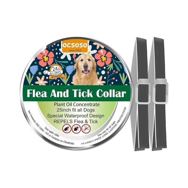 Plant-Based Flea and Tick Collar for Large Medium Dogs and Cats