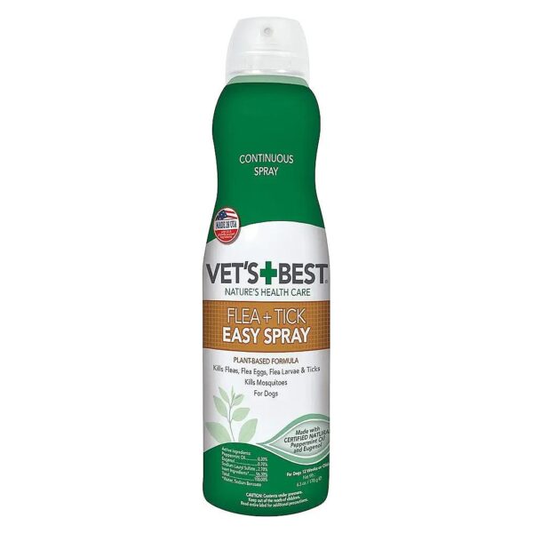 Plant-Based Flea and Tick Spray for Dogs, Cats, and Whole Family