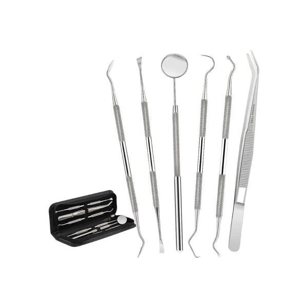 Plaque and Tartar Remover with 6-Piece Dental Hygiene Tool Set