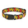 Plastic Clip Dog Collar with Buckle and Taco Man Pattern - Medium Size - 11-17" Neck