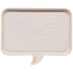 Plastic Dog Food Mat with Easy Clean Surface and Tall Edges