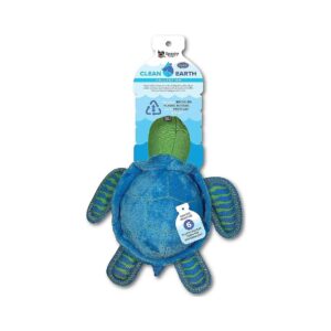 Playful Plush Turtle Toy Made from 100% Recycled Water Bottles for Pets to Enjoy